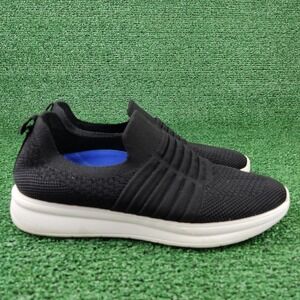 Clarks Sneakers Womens 9 Black Cloudsteppers Slip On Knit Walking Shoes